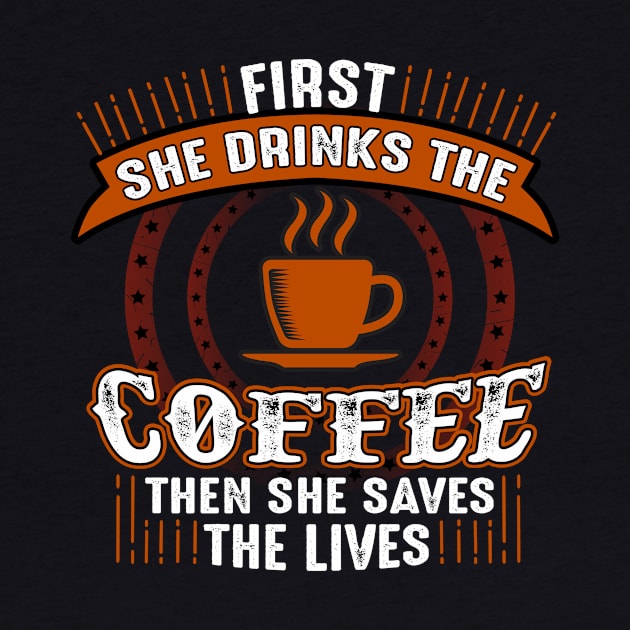 Quote First Coffee by Alvd Design